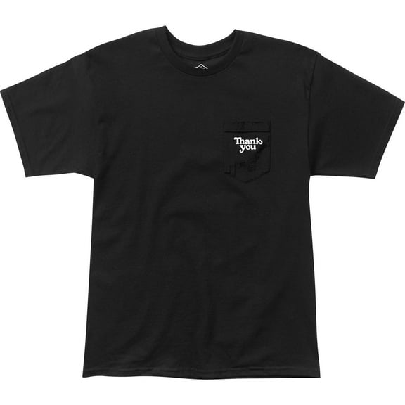 Thank You Skateboards Logo Pocket Short Sleeve T-Shirt Black, Small, Men's