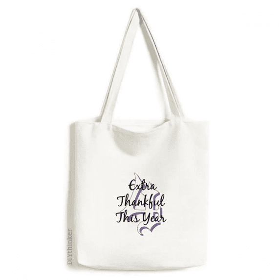 Thank You Special Year Four Tote Canvas Bag Shopping Satchel Casual Handbag