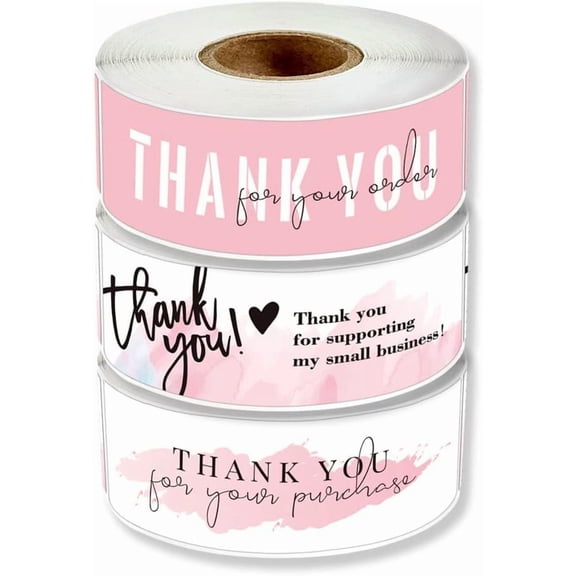 Thank You Sticker, Thank You for Your Order Sticker, Thank You Small Business Label, Decorative Sealing Stickers for Delivery, Decoration, Gifts, Packaging