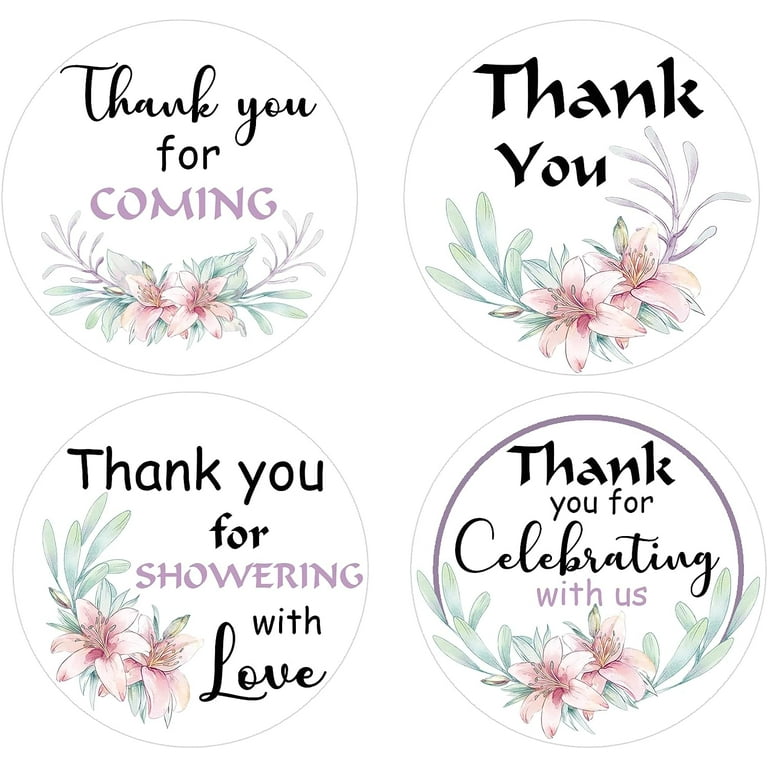 Bundle with 500pc Floral Thank You stickers hotsell spring for Crafts packing supply