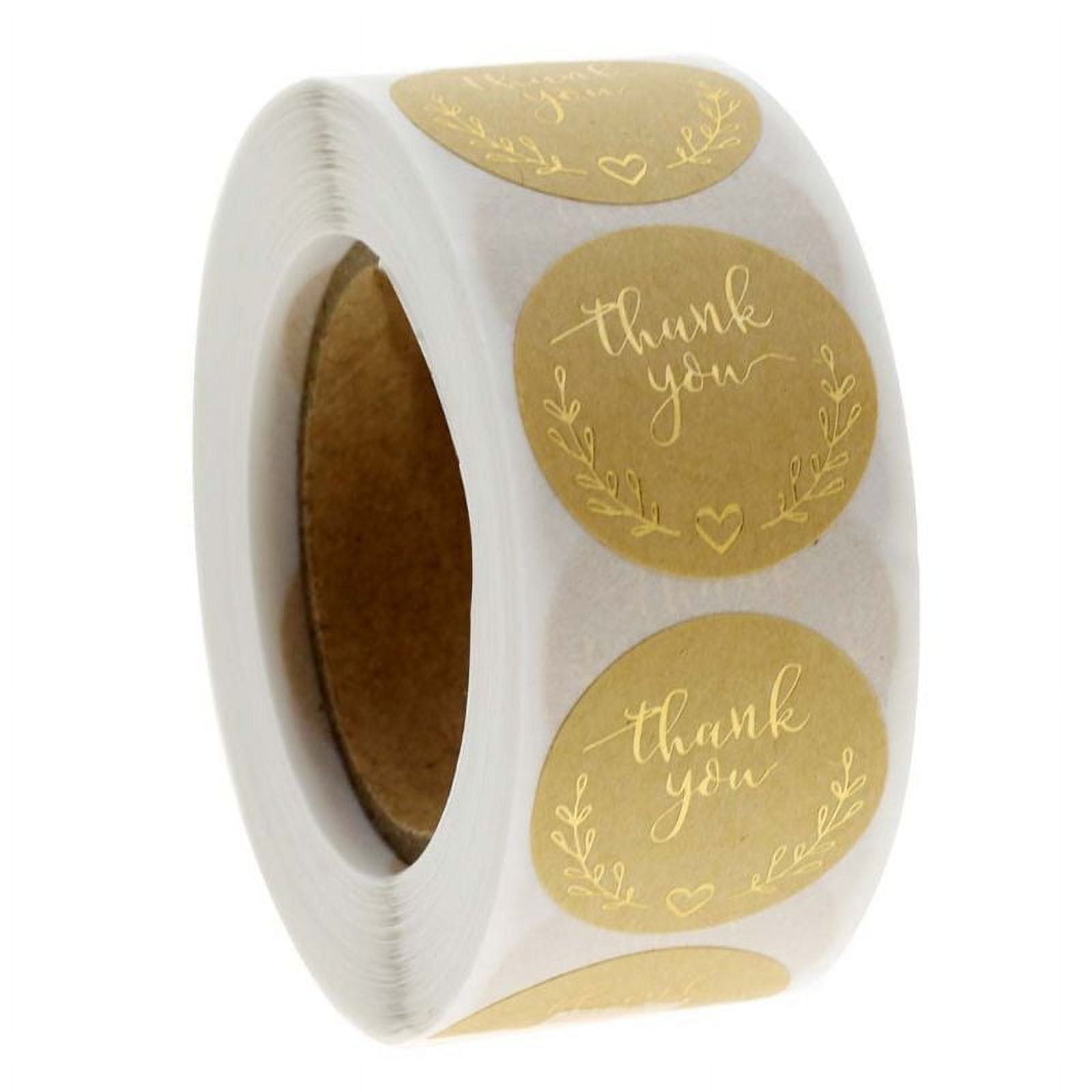 Thank You Stickers 500pcs/roll Self Adhesive Gold Foil Supplies Labels ...