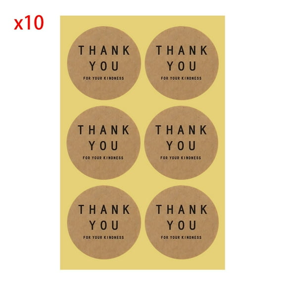 Thank You Stickers 60Pcs Square Circle Handmade Sealing Label Sticker for Thanksgiving Envelope Greeting Invitation