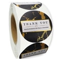thumbnail image 1 of Thank You Stickers Small Business – Thank You for Supporting My Small Business Stickers – Black Marble Design with Gold Foil Accents – 1.5" Round - 400 pcs Per Roll – Waterproof Stickers by Modern 5th, 1 of 8