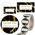 thumbnail image 1 of Thank You Stickers & Thank You Cards Small Business – Thank You for Supporting My Small Business Stickers & Thank You Cards – Black Marble – 300GSM Card Stock & Waterproof Stickers by Modern 5th, 1 of 7