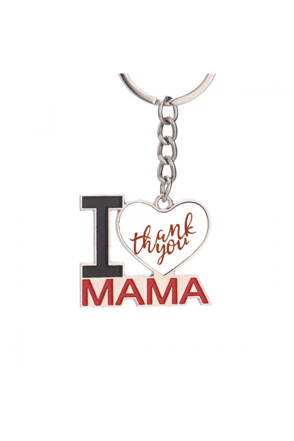Thank You Stylish Quote Handwrite Keychain Metal Keyring Holder Love MAMA Mother