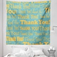 thumbnail image 1 of Thank You Tapestry, Appreciation Art Gratitude Different Fonts Text Types Message, Fabric Wall Hanging Decor for Bedroom Living Room Dorm, 5 Sizes, Pale Orange Cadet Blue, by Ambesonne, 1 of 1