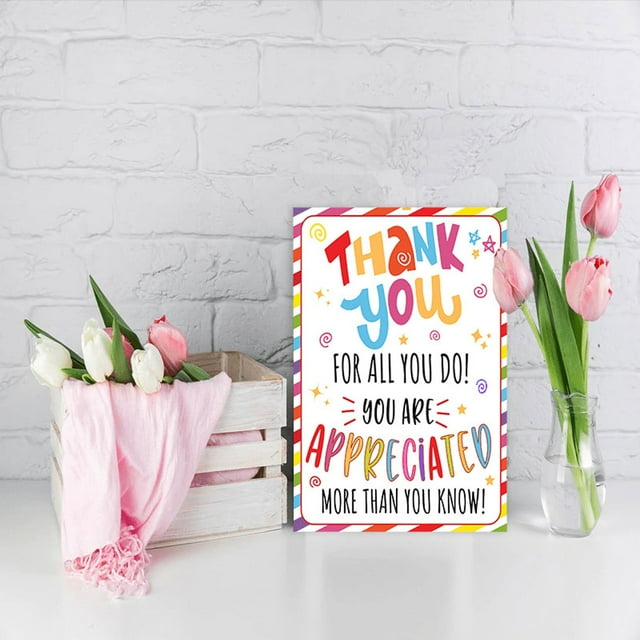 Thank You Teacher Card Great Teacher Appreciation Gifts Card From