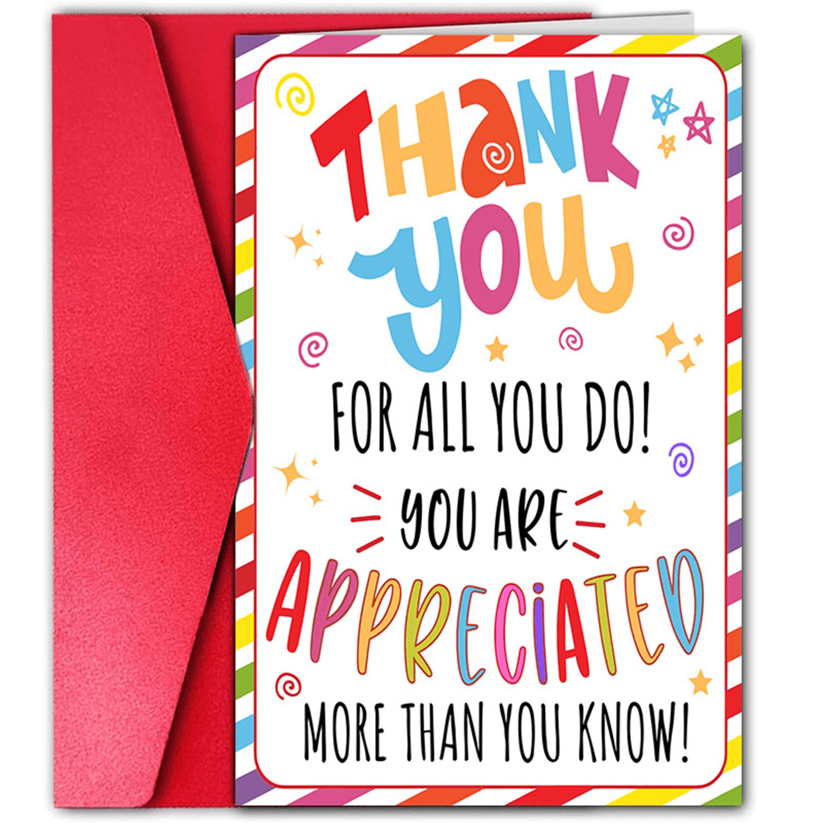 Thank You Teacher Card Great Teacher Appreciation Gifts Card From ...