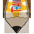 thumbnail image 1 of Thank You Teachers Table Runner Teacher Appreciation Week Party Decoration Home Kitchen Dining Room Decor (13.8" x 71"), 1 of 5
