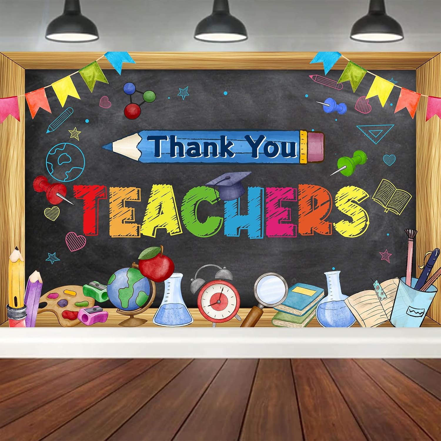 Thank You Teachers Teacher Appreciation Week Backdrop Banner