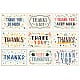 Thank You Theme Cards for Birthday Thanksgiving Day Rectangle with Mixed Pattern Mixed Color 10x15cm 9pcs/set