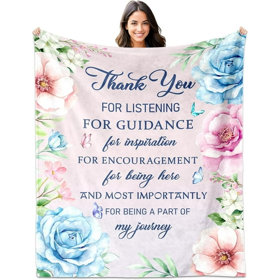 Thank You Throw Blanket , Thank You Gifts for Women, Appreciation Gifts for Women, Thank You Gift for Coworkers Friends, Boss Lady, Teachers, Farewell Gifts for Coworkers, Employees Purple