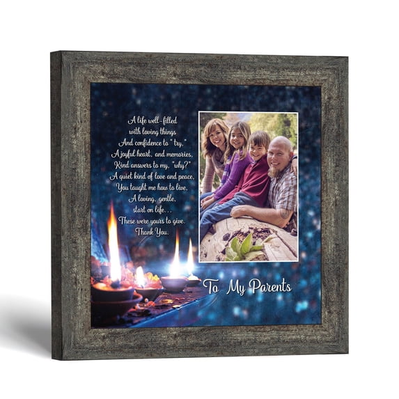 Family Picture Frame With Photo Opening, Thank You Gift for Parents