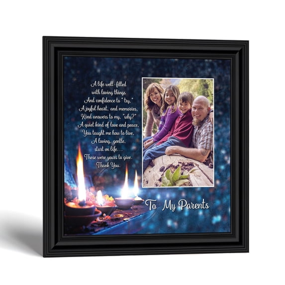 Family Picture Frame With Photo Opening, Thank You Gift for Parents