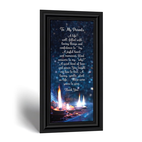 Thank You Picture Frame Gift for Parents, Family Appreciation Keepsake