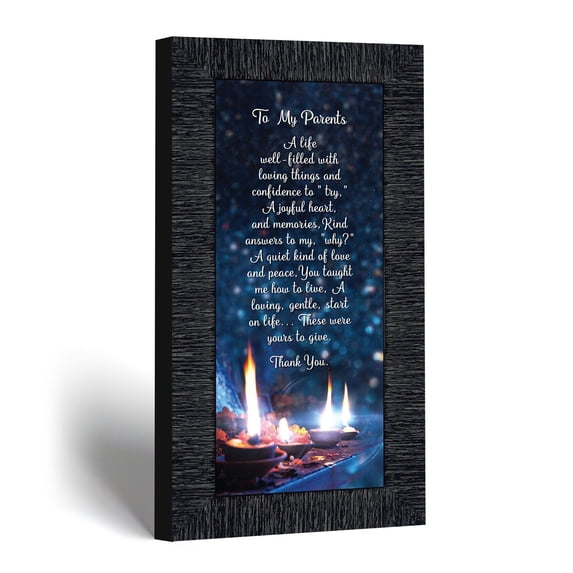 Thank You Picture Frame Gift for Parents, Family Appreciation Keepsake