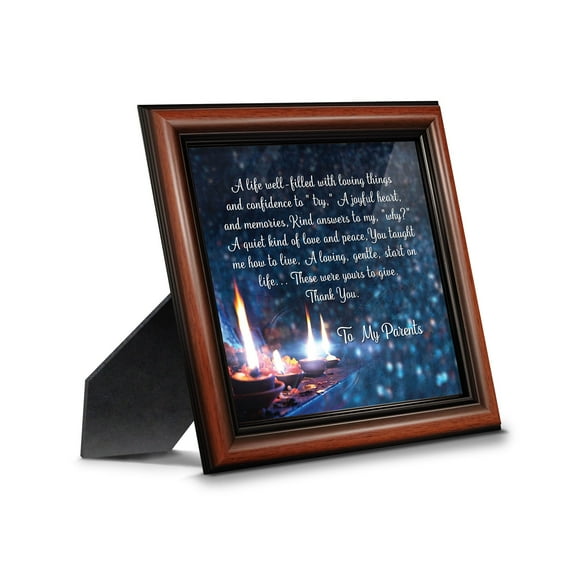 Thank You To My Parents, Appreciation for Parents Framed Poem, 8617W