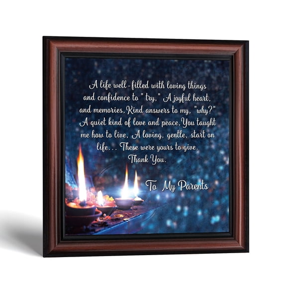 Thank You Picture Frame Gift for Parents, Family Appreciation Keepsake