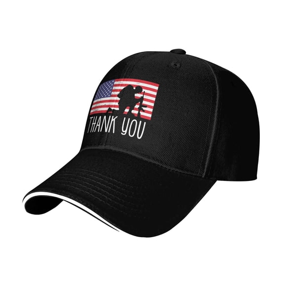 Thank You Veteran Baseball Cap Adjustable Sandwich Fashion Caps for Men Women Classic Casquette Hat
