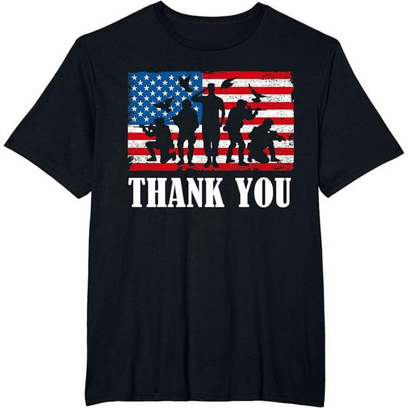 Thank You! Veterans Day & Memorial Day Partiotic Military T-Shirt