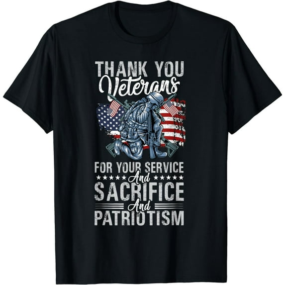 Thank You Veterans For Your Service And Sacrifice And Patrio T-Shirt