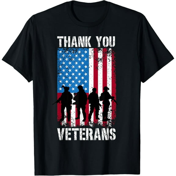 Thank You Veterans Military Services Armed Forces T-Shirt100%cotton