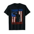 thumbnail image 1 of Thank You Veterans Service Patriot Veteran Day American Flag Black T-Shirt, 1 of 5