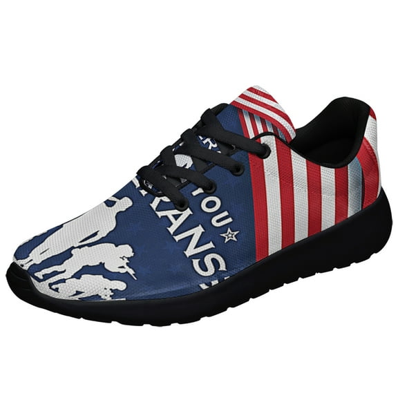Thank You Veterans The US American flag Shoes Sneakers Black Size 3.5