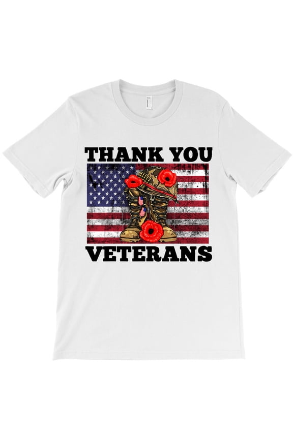 Thank You Veterans USA Combat, Military Appreciation Graphic Design - Limited Edition G2178 Unisex T-Shirt, Up to Size 5XL