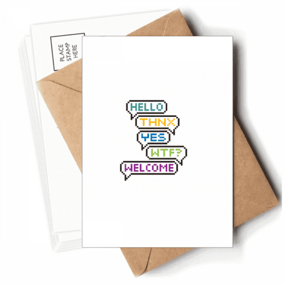 Thank You Welcome Surprise Dialogue Postcards Envelopes Blank Note Cards Mailing