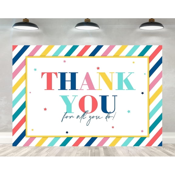 Thank You for All You Do Backdrop Graduation Background for Photography Thanks Party Decorations Teacher Nurse Doctor Staff Employee Appreciation Banner Retirement Photo Booth Props