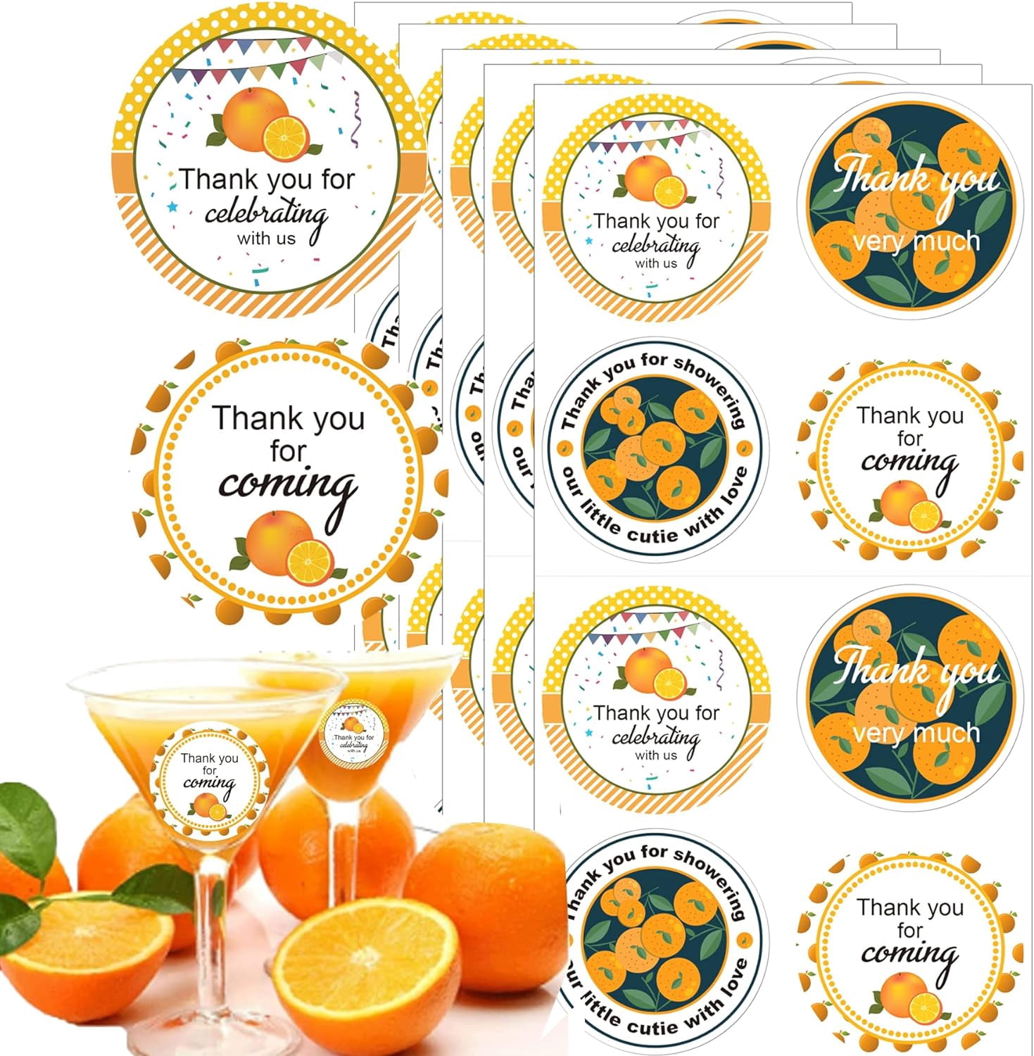 Thank You for Celebrating with Us Stickers Baby Shower Thank You