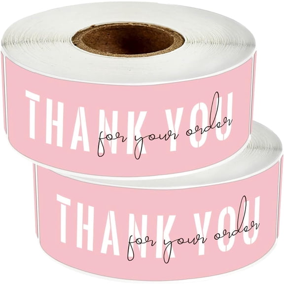 Thank You for Your Order Stickers, Vinyl 1x3 Inch, 240 Labels, , for Small Business, Packaging, Gifts, Decoration, Roll