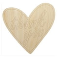 thumbnail image 1 of Thank You in Heart Wood Shape Unfinished Piece Cutout Craft DIY Projects - 6.25 Inch Size - 1/8 Inch Thick, 1 of 7