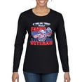 thumbnail image 1 of Thank a Farmer Thank a Veteran Eat In Peace Female Graphic Long Sleeve T-Shirt, Black, Small, 1 of 3