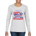 thumbnail image 1 of Thank a Farmer Thank a Veteran Eat In Peace Female Graphic Long Sleeve T-Shirt, White, X-Large, 1 of 3