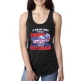 thumbnail image 1 of Thank a Farmer Thank a Veteran Eat In Peace Ladies Racerback Tank Top, Black, Small, 1 of 3