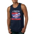 thumbnail image 1 of Thank a Farmer Thank a Veteran Eat In Peace Male Graphic Tank Top, Navy, Large, 1 of 3