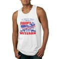 thumbnail image 1 of Thank a Farmer Thank a Veteran Eat In Peace Male Graphic Tank Top, White, 2XL, 1 of 3