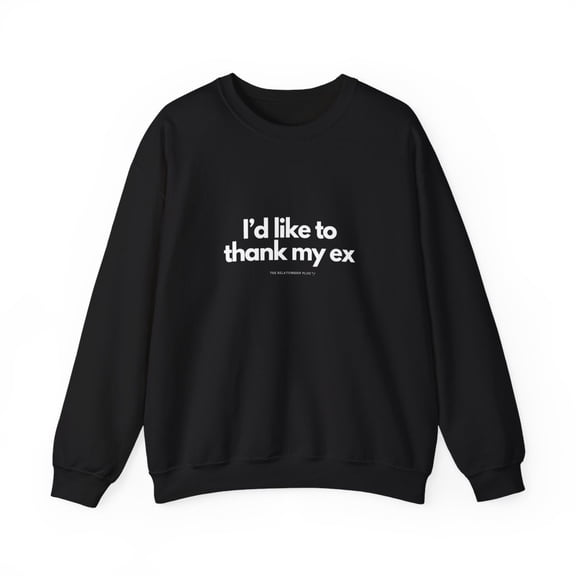 Thank my Ex Unisex Heavy Blend™ Crewneck Sweatshirt (S, Black)