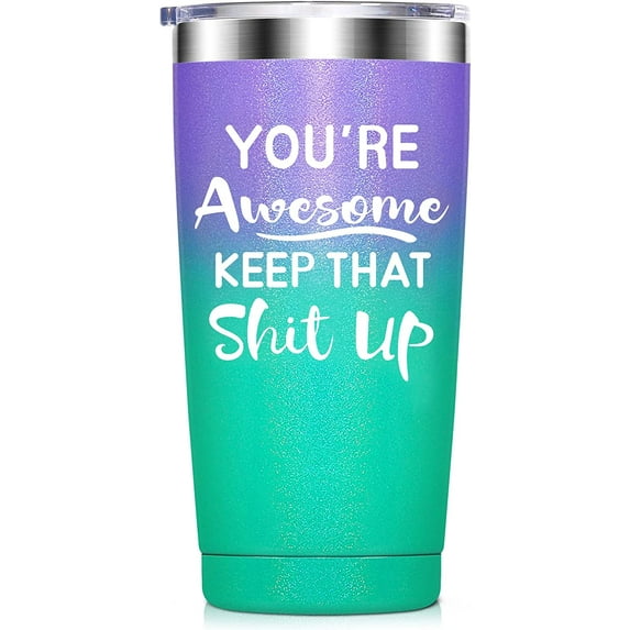 Thank you, New Job, Congratulation, Graduation, Funny Birthday for Women, Men, Boss, Coworkers, Employee - 20oz Tumbler Cup - Multi