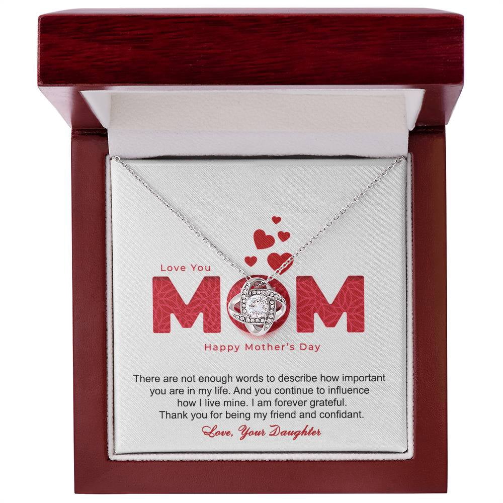 Thank you for being my friend and confidant Mother - Love Knot Necklace ...
