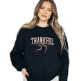 thumbnail image 1 of ThankFul Ribbon Fall Sweatshirt Funny Women Thanksgiving Casual Long Sleeve Graphic Shirts Pullover Tops, 1 of 4
