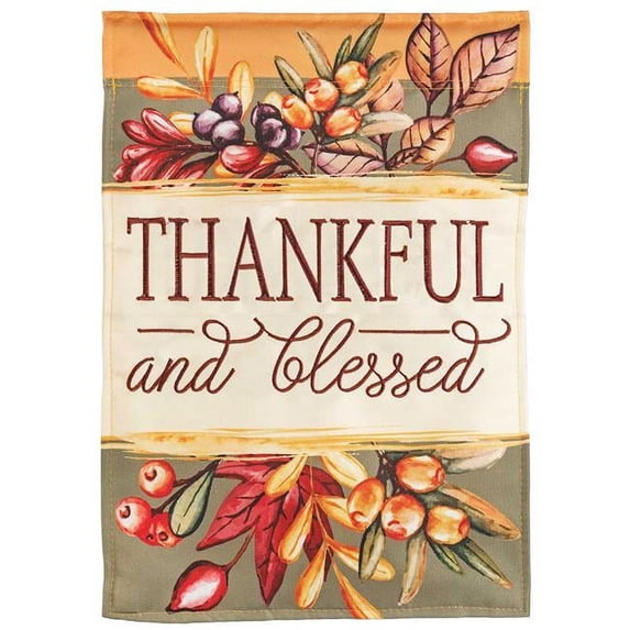 Magnolia Gardens M011413 13 x 18 in. Thankful & Blessed Garden Flag