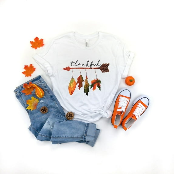 Thankful Arrow Leaves Shirt, Thanksgiving Shirt, Thanksgiving Family Shirts, Thanksgiving Shirts, Thankful Grateful Blessed Shirt, Fall Shirt