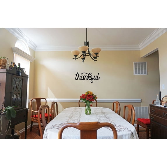 Thankful - Beautiful Solid Steel Home Decor Decorative Accent Metal Art Sign