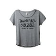 thumbnail image 1 of Thankful Blessed And Kind Of A Mess Women's Fashion Slouchy Dolman T-Shirt Tee Heather Grey Large, 1 of 3