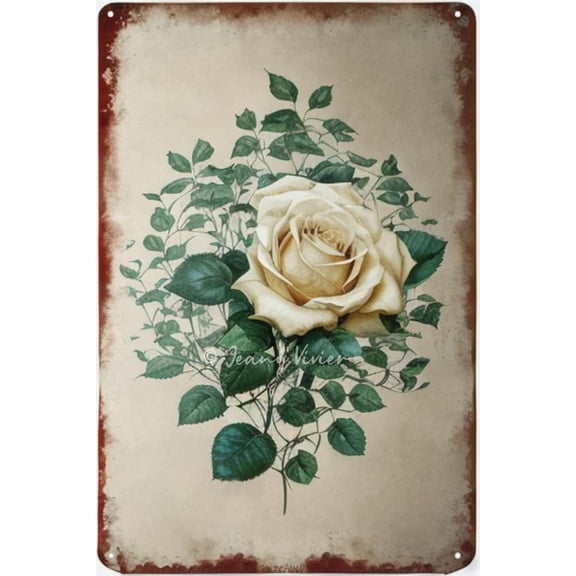 Thankful & Blessed Rose Retro Metal Tin Sign, Tin Rose Garden Plaques, Italian Kitchen Decor, Rustic Farmhouse Gifts, Floral Wall Art, Vintage Bathroom Decor 5.5x8 Inches