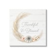 thumbnail image 1 of Thankful & Blessed Tender Autumnal Phrase Wreath Inspirational Graphic Art Gallery-Wrapped Canvas Print Wall Art, 1 of 7