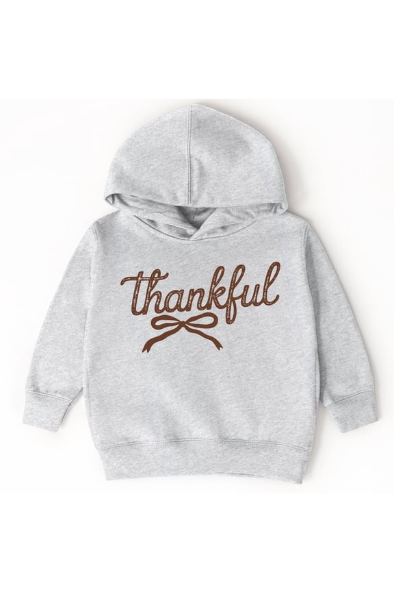 Thankful Coquette Distressed - Toddler Hoodie and Youth Graphic Hoodie